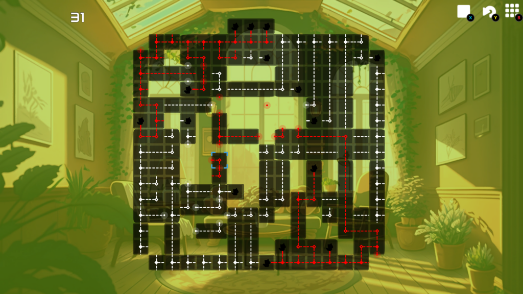 Ein komplexes Level in Cat Pipes.