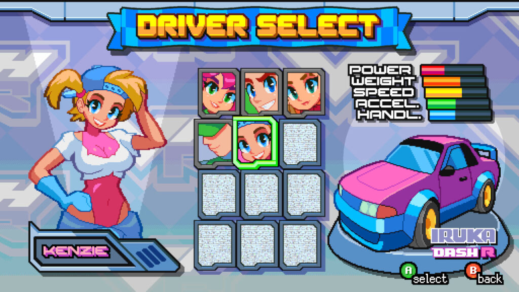 Kenzie at Driver Select