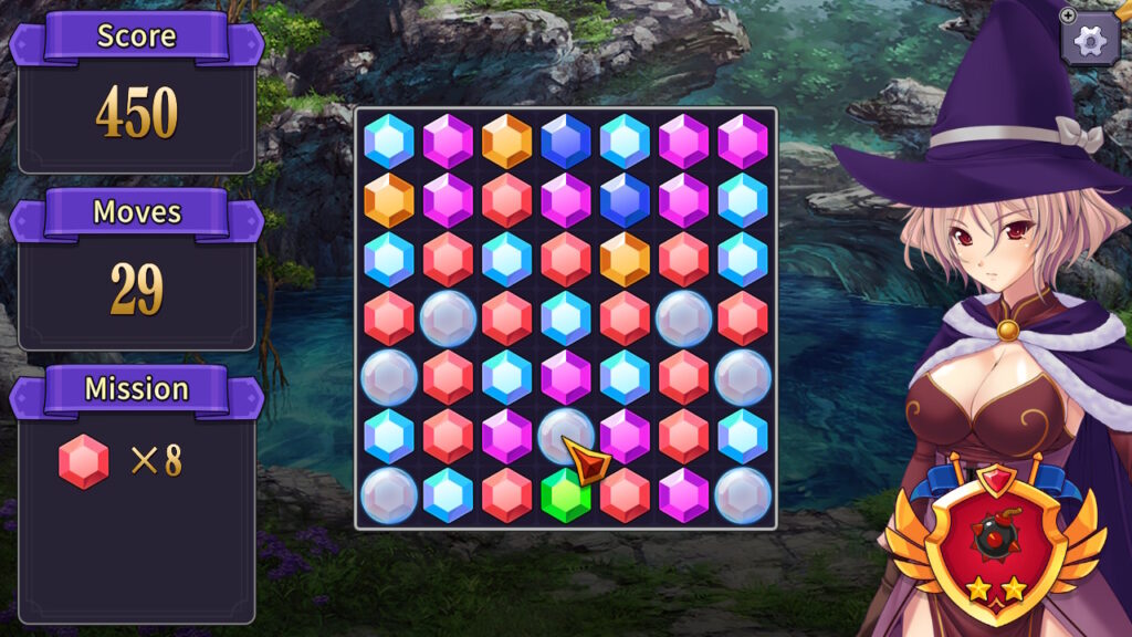 Einige Juwelen stecken in Pretty Girls Pop Match auch in Blasen.