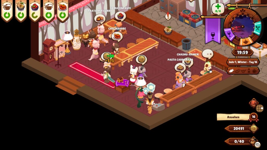Viele Kund:innen im Restaurant.