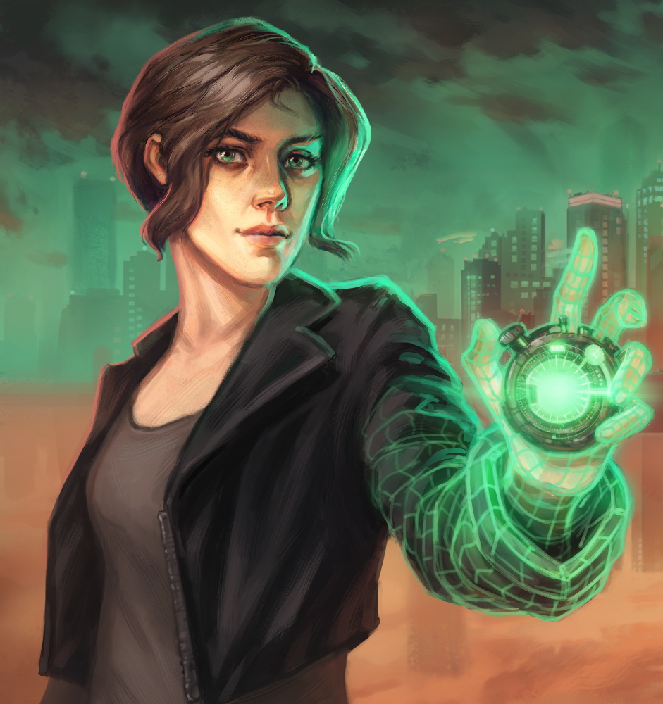 Artwork zu Old Skies, Darstellung der Protagonistin Fia