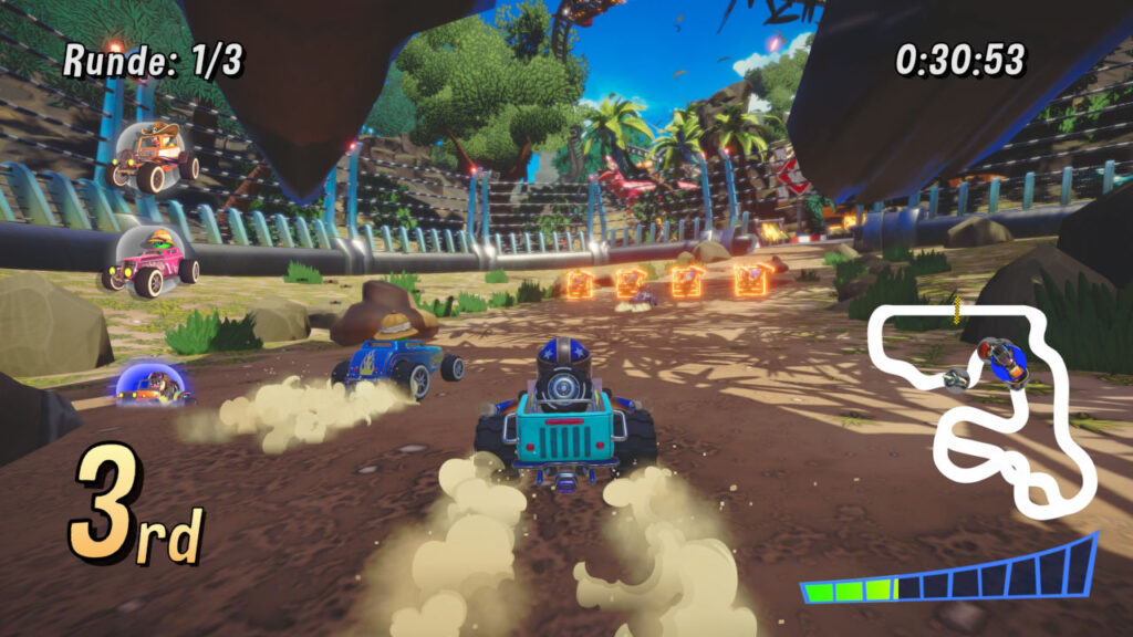 The dinosaus track of Hot Rod Mayhem