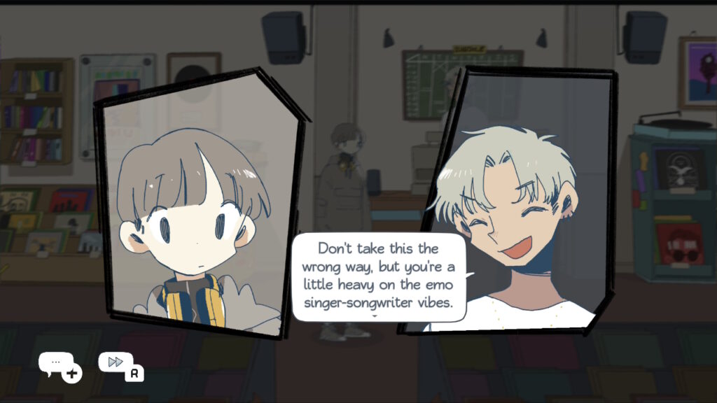Satria: "Don't take this the wrong way, but you're a little heavy on the emo singer-songwriter vibes."