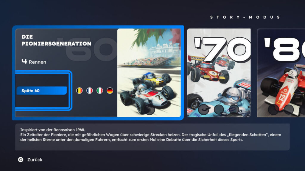 Der Story-Modus in Formula Legends