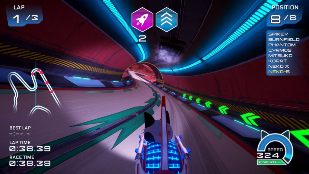 Eine RollCat beleuchtet im Durchfahren einen Tunnel