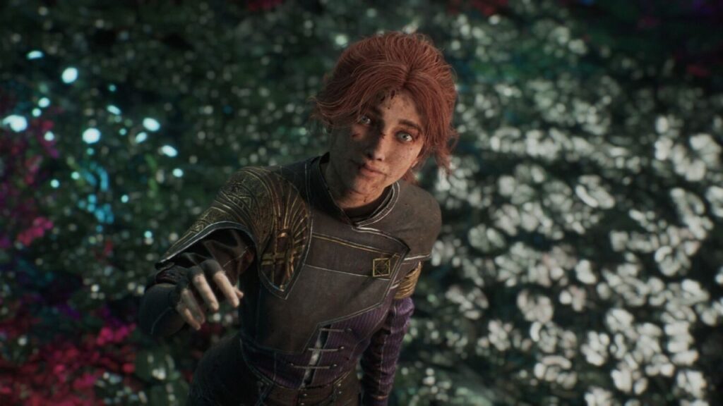 Screenshot aus Clair Obscur: Expedition 33, der den Character Maelle zeigt