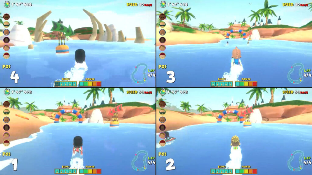4 Spieler Splitscreen in Smoots Crazy Wave