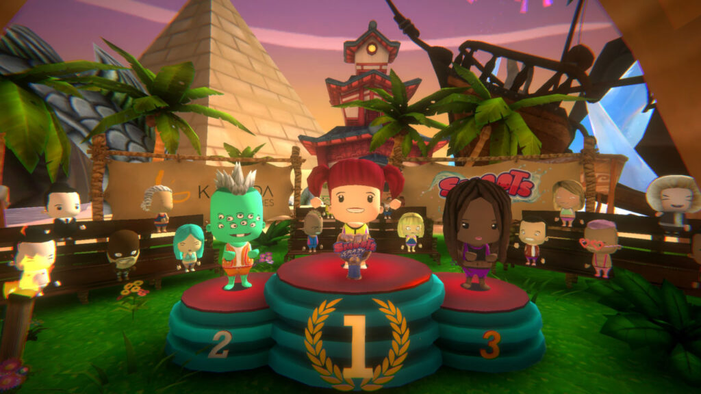 Siegerpodest nach einem Cup in Smoots Crazy Wave