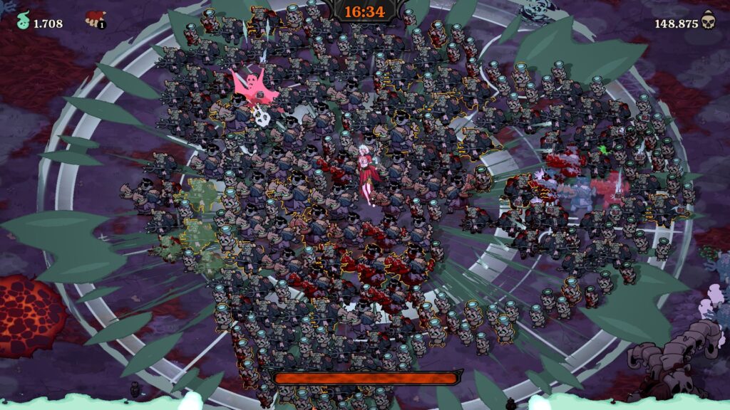 Screenshot Be My Horde. Fast der gesamte Bildschirm wird eingenommen von Morianas Horde.