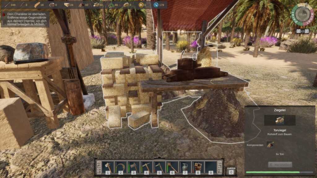 Die Ziegelei, um aus Ton Ziegel herzustellen.