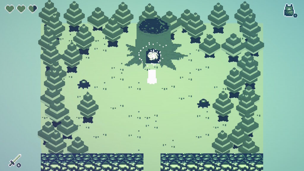 Screenshot Cassette Boy Baum mit Portal