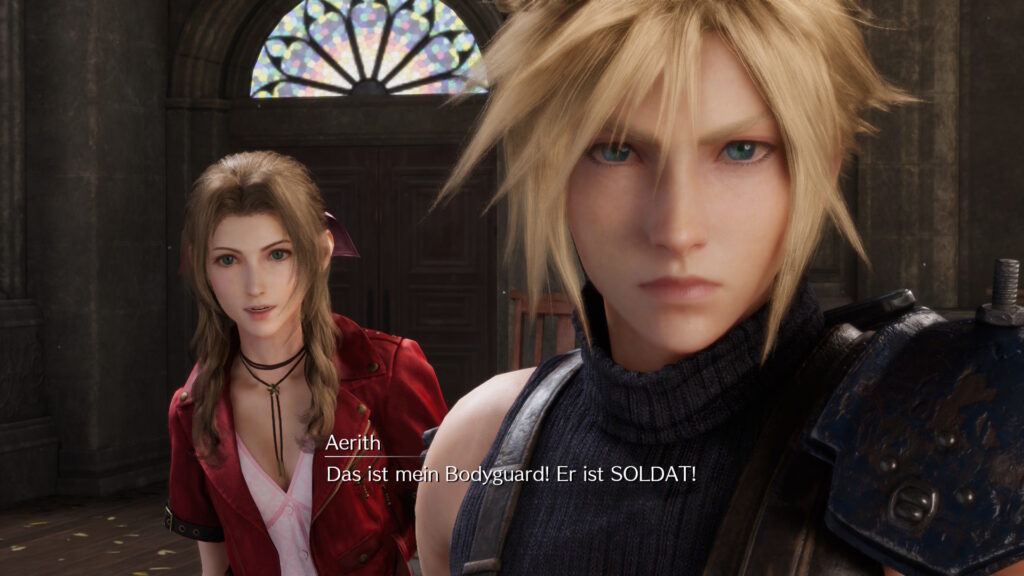 Aerith: "Das ist mein Bodyguard! Er ist SOLDAT!"