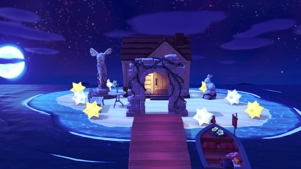 Blick auf das Ferienhaus von außen