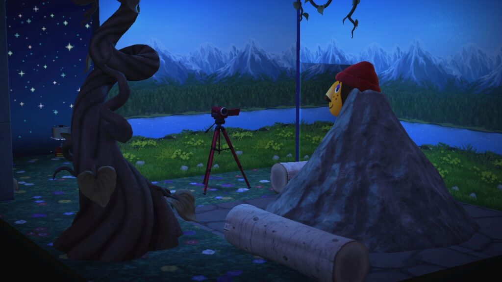 Camcorder auf Vulkan ausgerichtet.