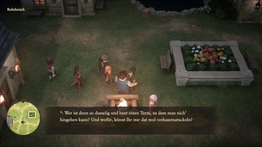 "Wer ist enn so dusselig und baut einen Turm, zu dem man nich' hingehen kann? Und wofür, könnt Ihr mir dat mol verkasematuckeln?"
