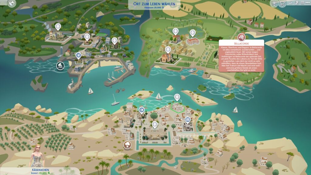 Übersicht über die Nachbarschaft Ondarion aus Krone & Vermächtnis