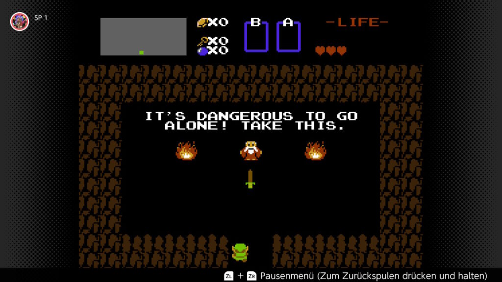 "Its dangerous to go alone! Take this."