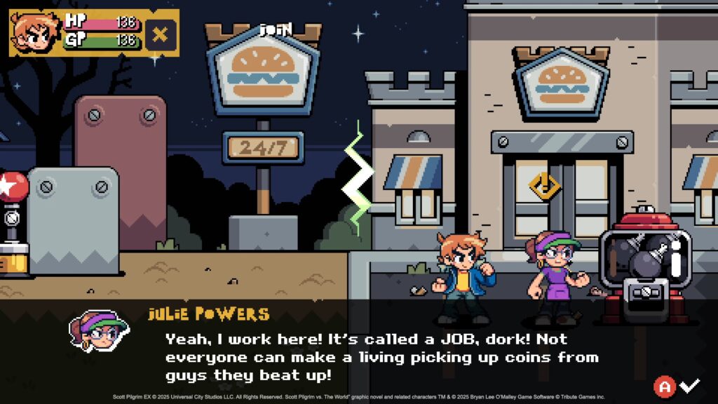 Screenshot aus Scott Pilgrim EX