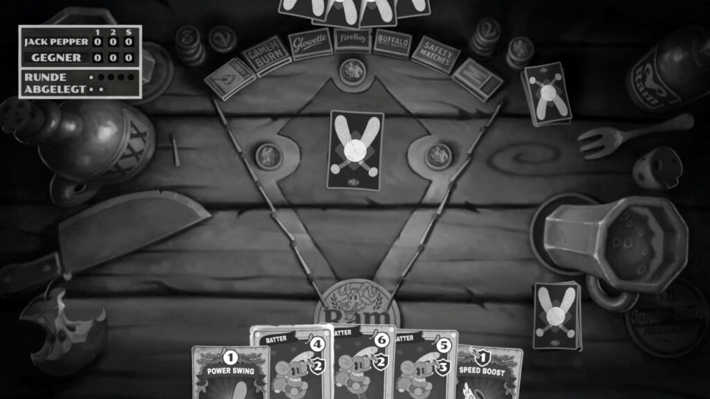 Ein Baseballkarten-Spiel in Mouse: P.I. for Hire