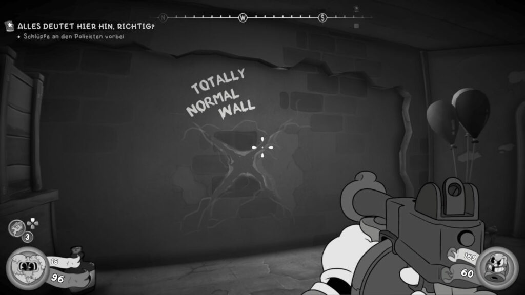 Eine "total normale Wand" in Mouse: P.I. for Hire