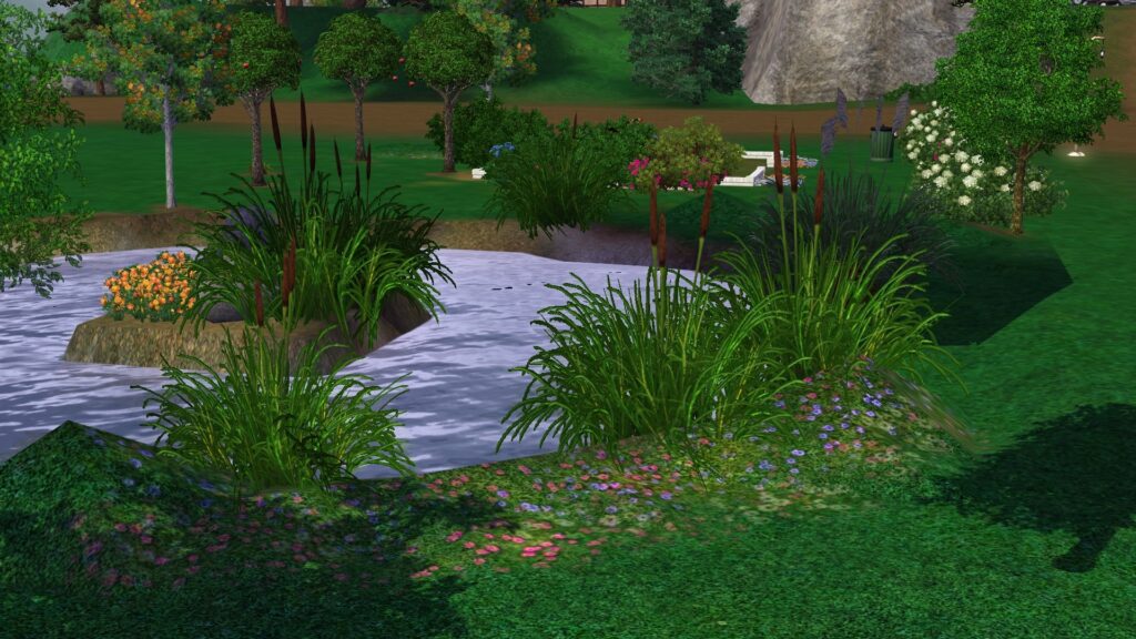 Blick auf den Teich.