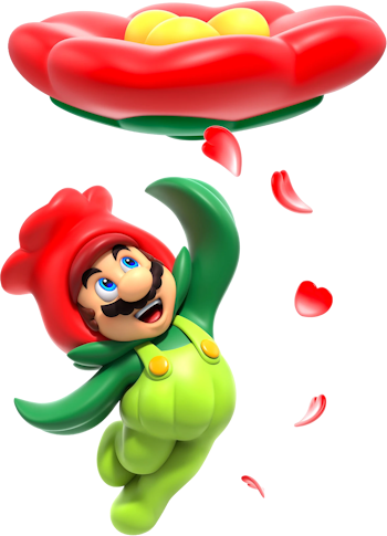 Artwork von Mario im Blumenoutfit