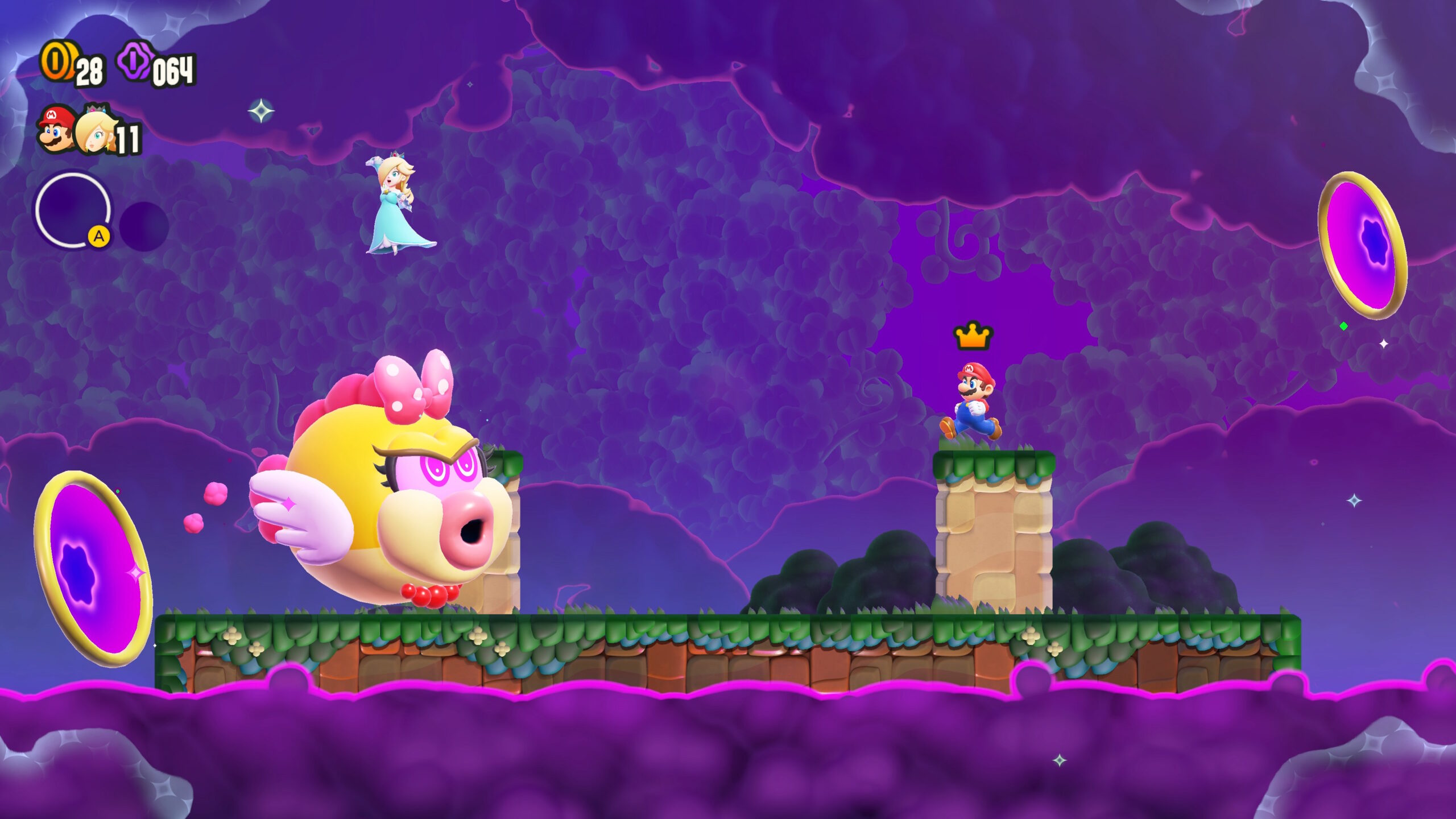 Screenshot zu Super Mario Bros. Wonder + Gemeinsam im Bellabel-Park