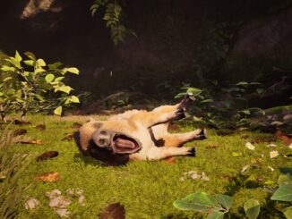 Liegender Wildschweinfrischling, gähnend, aus Adorable Adventures