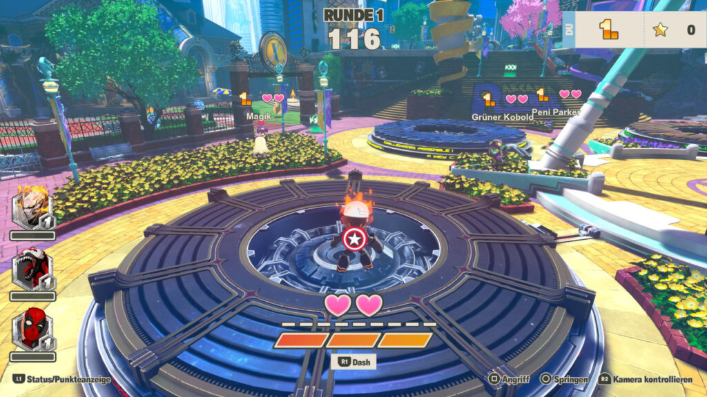 Runde 1 in Arcadia Rumble mit einem Ghost Rider Chibi Avatar