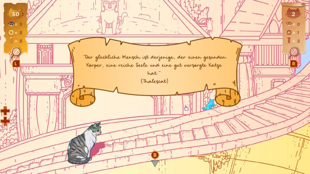 "Der glückliche Mensch ist derjenige, der einen geusnden Körper, eine reiche Seele und eine gut versorgte Katze hat." (Thalescat)