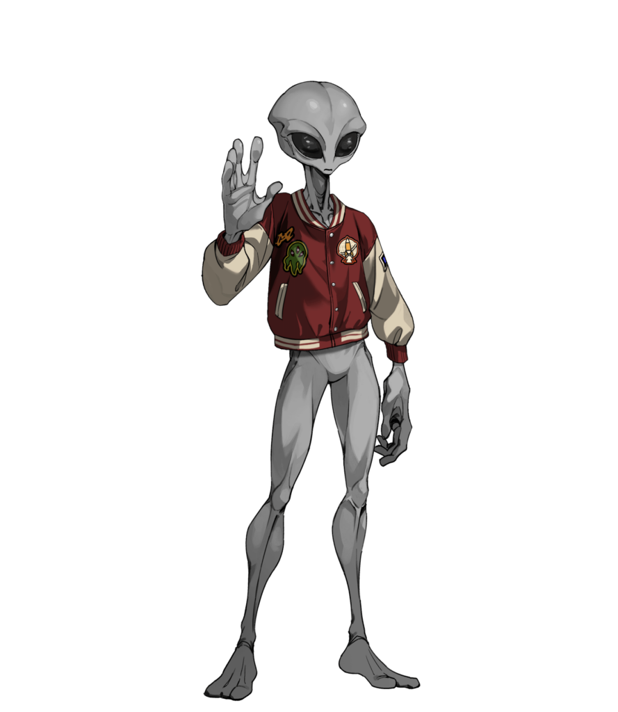 Charakterartwork für einen Grey aus dem Adventure Donutal