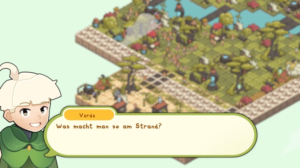 Verde: "Was macht man so am Strand?"