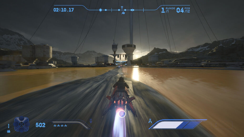 Ein Speeder Bike nutzt den Ramjet zwischen Säure-Seen auf Sentinel I