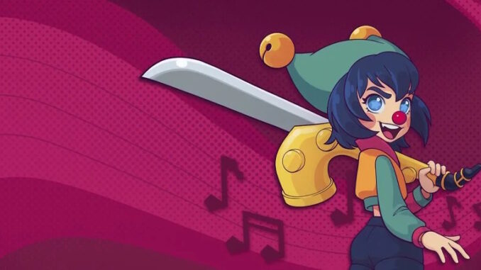 Artwork zu Alpha Nomos mit Protagonistin Cello vor rotem Hintergrund
